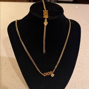 Stainless steel Chain Necklace and Bracelet Set